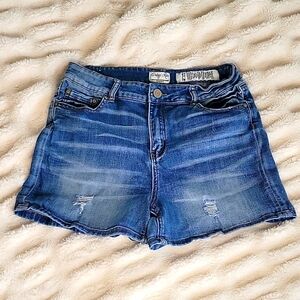 Indigo Rein Blue Distressed Denim Shorts